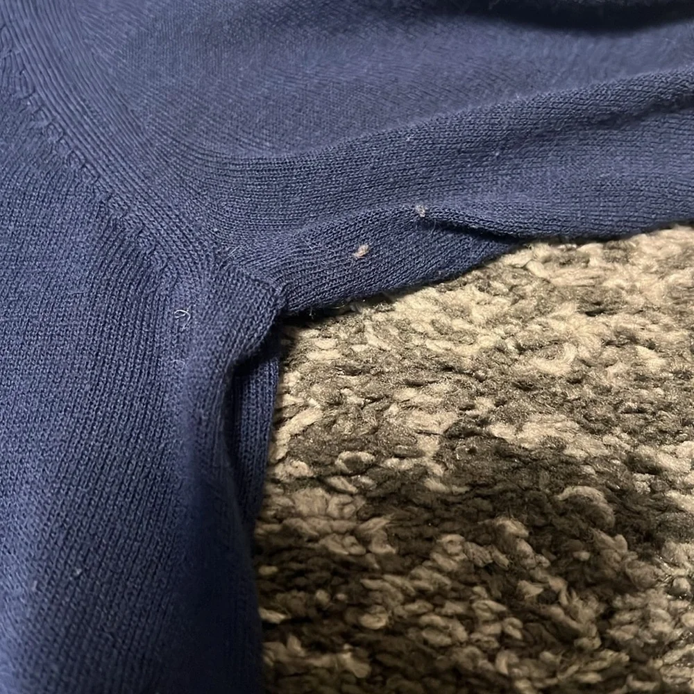 J. Crew cotton sweater, blue, size L EUC!
